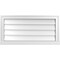 Ekena Millwork Vertical Surface Mount PVC Gable Vent w/ 2"W x 2"H , Brickmould Sill Frame, 32"W x 16"H GVPVE32X1603SN - alternate 1
